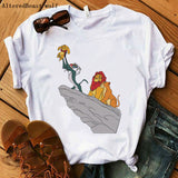 The Lion King Cartoon Print Short Sleeve T Shirt Women Two Little lions vogue Casual printed O Neck T shirt hakuna matata Tees