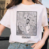 van gogh cat Women T Shirt Art Oil Painting Lattice Print New Cute Female T-shirt Casual Harajuku Tshirt funny ulzzang grunge