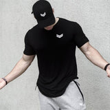 2019 Summer new Men gyms Fitness t shirt Bodybuilding Shirts Fashion Casual Male Short sleeve cotton Tees Tops clothing