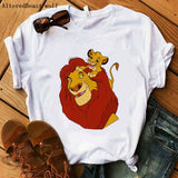 The Lion King Cartoon Print Short Sleeve T Shirt Women Two Little lions vogue Casual printed O Neck T shirt hakuna matata Tees