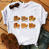 The Lion King Cartoon Print Short Sleeve T Shirt Women Two Little lions vogue Casual printed O Neck T shirt hakuna matata Tees