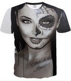 3D printing Skull T-shirts Man's T-shirt Short Sleeve Tees Fashion Woman Streetwear Mens Coats  tshirts European Summer 2019 New